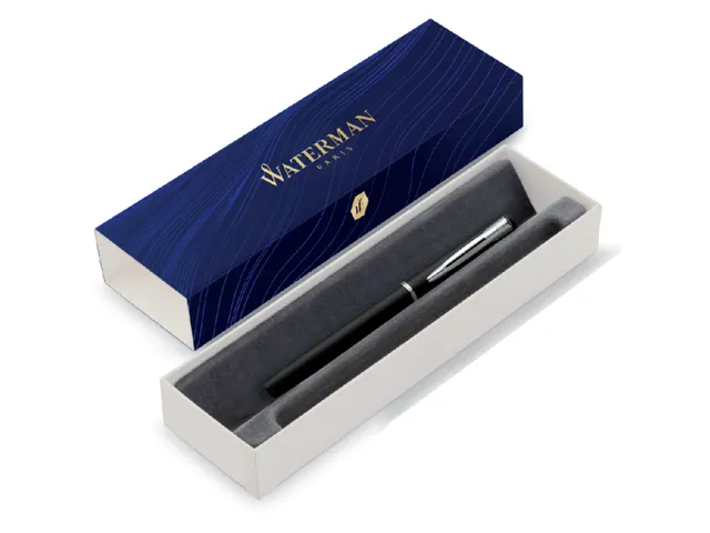 Vulpen Waterman Allure Zwart CT Fijn Blauw schrijvend Giftbox