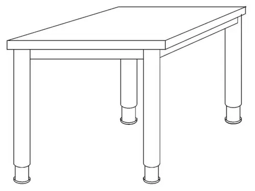 In hoogte verstelbaar bureau,HxBxD 680-760x800x800mm,blad esdoorn