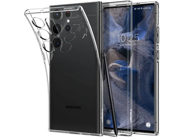 Spigen Liquid Crystal Samsung S23 Ultra Hoesje Back Cover Transparant