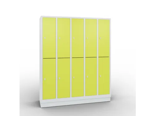 lockerkast draaigrendel 1800x1480x500mm 5x2vakken RAL7035 RDS1108060
