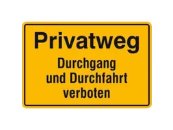 verbodsbord,Eigen weg - Doorgang en doorrit verboden,aluminium gemerkt