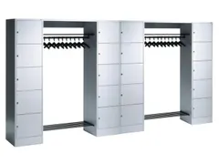 locker met kapstok,HxBxD 1950x3720x480mm,romp RAL7016,front RAL7016