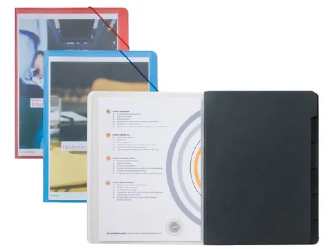 Sorteermap Jalema Lucido Avanti A4 6 Vaks Zwart karton