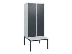Dubbeldekse dekenkist,HxBxD 1950x800x815mm,2x2vak.,vak B 400mm