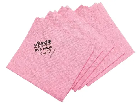 Microvezeldoeken Vileda Pro rood 5 stuks