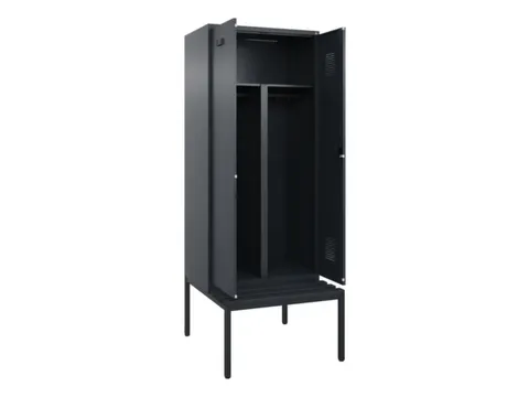 PBM-locker met bank,HxBxD 2120x800x815mm,2vak,vak B 400mm