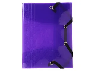 Elastomap 3-Kleps Polypropyleen Crystal Pocket Formaat 12x16cm Assorti - 6