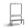 omkleedbank,HxLxD 1710x1000x407mm,HPL zilvergrijs,frame staal RAL7021