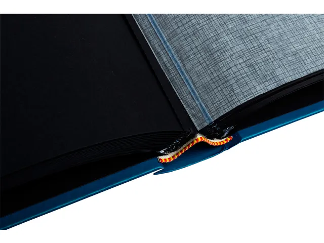 Fotoalbum Exacompta 29x32cm 60 zwarte pagina's Néo Déco blauw