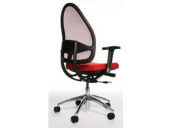 Bureaustoel Rood Zitting 430-520x 480x 500mm Netrug Synchroonmech.