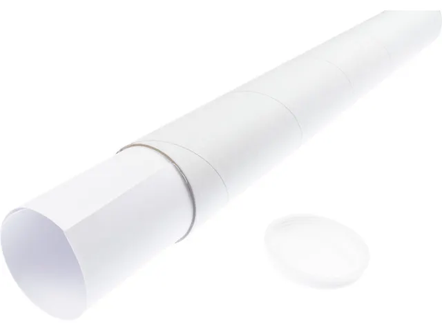 Verzendkoker Rond Raadhuis A2/a3 50x450mm wit