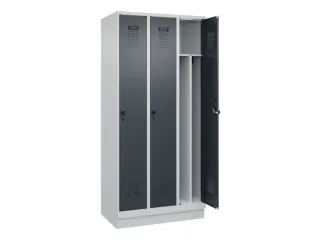 locker voor scheiding van kleding,HxBxD 1950x900x500mm,3vak - 1