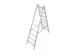 Échelle Double Accès Aluminium L 2 35m 2x8 échelons Charnières Alu