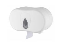 Toiletpapierdispenser Duo Wit met pak Toiletpapier Cellulose 2-laags