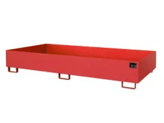 stellingopvangbak,opvangvol. 540l,HxBxD 300x2650x1300mm,staal,RAL3000