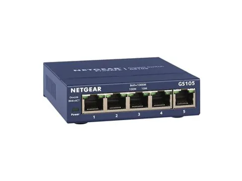 Gs105Ge Gigabit Switch Standalone 5xRJ45 blauw unmanaged