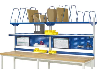 opbouwelement,v. werkbank,HxBxD 1130x3000x350mm,draagverm. 100kg,staal - 2