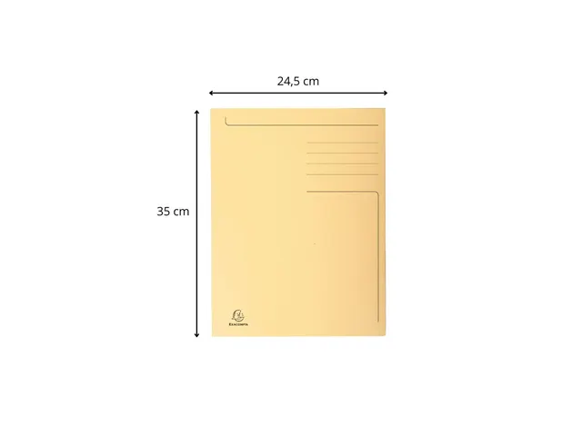 Dossiermap bedrukt 3 kleppen Folio creme, 280 g/m², gerecycleerd