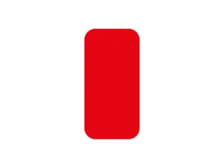 plaksymbool,rechthoek,markering HxB 150x50mm,PVC,rood - 1
