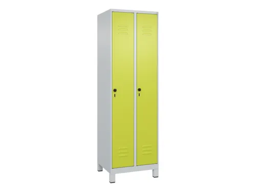 locker,HxBxD 1950x600x500mm,2vak,vak B 300mm,draaigrendel,voeten