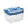 Q-line opbergbox 22L met bakje transparant blauw - 40x30x26cm
