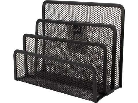 Briefhouder 3 Delig Metaal Zwart 170x83x135mm