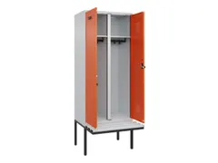 locker met bank,voor scheiding van kleding,HxBxD 2120x800x815mm,2vak