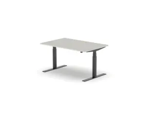 Elektrisch ihv bureau,HxBxD 650-1310x1400x900mm,blad lichtgrijs - 1