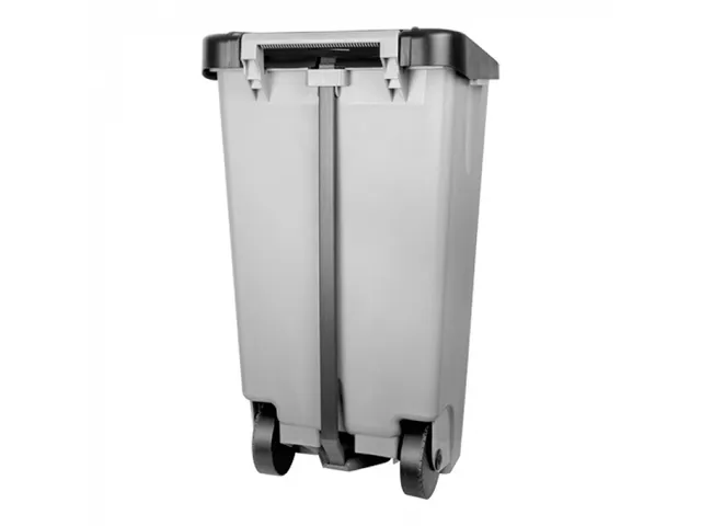 Denox Pedaalafvalbak Verrijdbaar 120 Liter Grijs