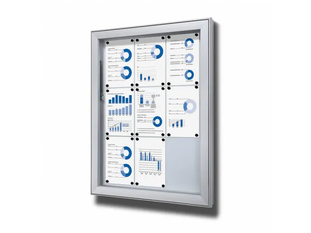 Vergrendelbaar Notitiebord Outdoor Extra Diep 12xA4