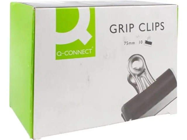 Papierklem Strong Grip Clip Zwart 75mm Doos 10 Stuks