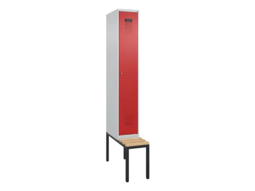 locker met bank,HxBxD 2120x300x815mm,1vak,vak B 300mm,cilinderslot