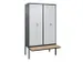locker voor scheiding van kleding,HxBxD 2120x1200x815mm,4vak