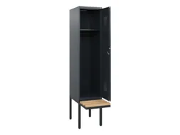 locker met bank,HxBxD 1950x400x815mm,1vak,vak B 400mm,cilinderslot