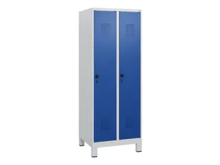 schoollocker,HxBxD 1630x600x500mm,2vak,vak B 300mm,draaigrendel,voeten - 2