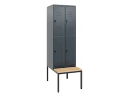 Dubbeldekse dekenkist,HxBxD 1950x600x815mm,2x2vak.,vak B 300mm
