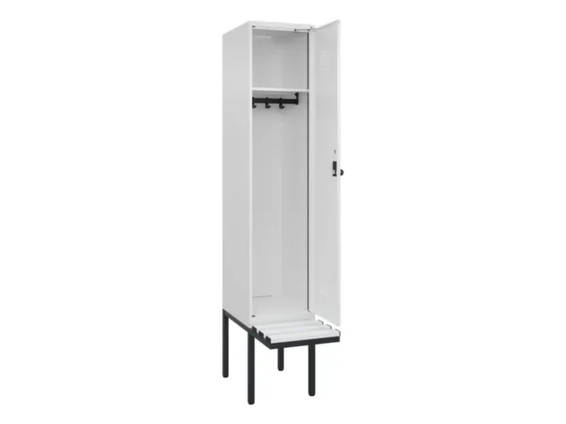 locker met bank,HxBxD 2120x400x815mm,1vak,vak B 400mm,draaigrendel