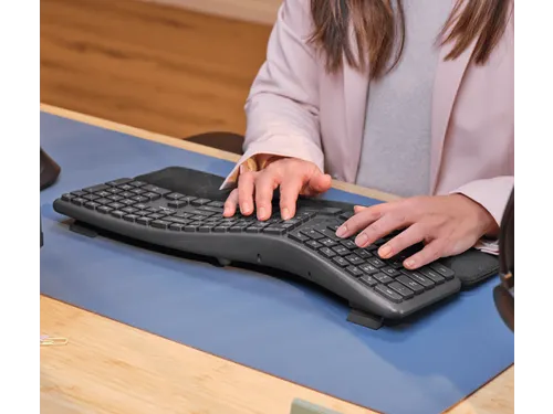 Trust Keyra Draadloos Ergonomisch Toetsenbord Zwart QWERTY US