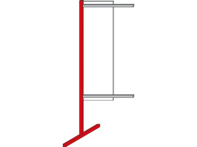 Bouwdeel Eindstaander H 2050Mm Aluminium-Kleurig