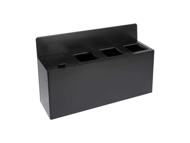 V-Part Wandafvalscheidingsunit 4 x 20 Liter Mat Zwart 80 Liter