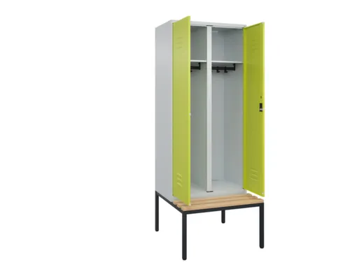 locker voor scheiding van kleding,HxBxD 2120x800x815mm,2vak