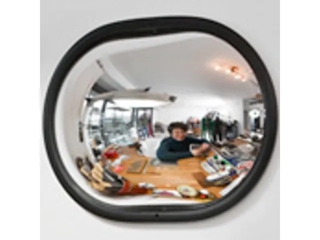 observatiespiegel Ø 450mm x100mm spiegel acrylglas frame zwart