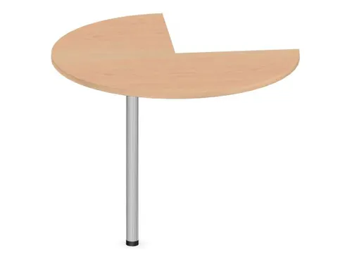 aanbouwtafel,i.h.v.,HxØ 720-840x1000mm,driekwartrond,NE-esdoorn