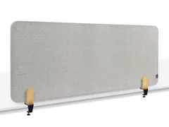 Elements Bureauscherm akoestisch 60x160cm Grijs klemmen