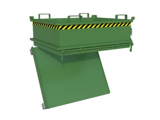mini-bodemklepcontainer,HxLxB 625x1000x1200mm,0,37m³,inrijbeugel,staa - 1