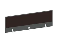 baliepaneel bureau aanbouw achter MS-donkergrijs BN2036-bruin 1400mm