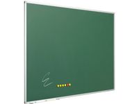 Krijtbord Groen 100x150cm softline alu-profiel 8mm emaille