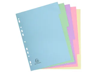 Tabblad recycled kar ton 170g A4 5 tabs - 1