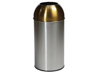 RVS afvalbakken,40l,HxØ 740x350mm,1opening(en),romp geborsteld - 1
