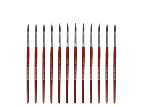 Penseel Kangaro Serie 120 rond Nr. 9 geitenhaar doos 12 stuks